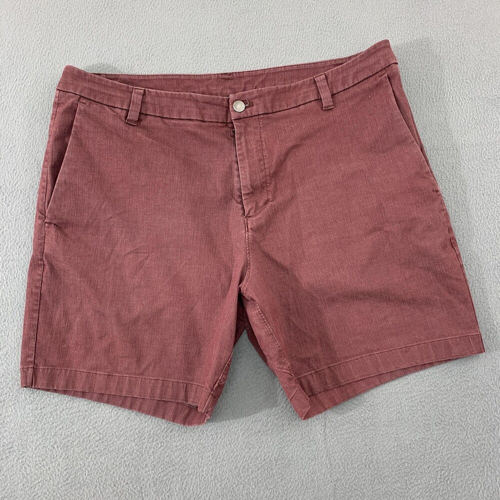 Lululemon Shorts Mens 38 Red Chino Casual Golf Lightweight Stretch Pockets